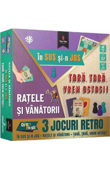 3 jocuri retro: In sus si-n jos. Ratele si vanatorii. Tara tara vrem ostasi!