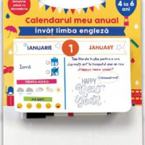 Calendarul meu anual: Invat limba engleza - de la 4 la 6 ani