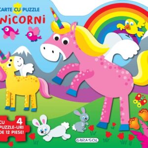 Carte cu puzzle - Unicorni