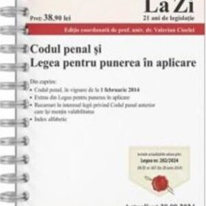 Codul penal și Legea pentru punerea in aplicare. Cod 794. Actualizat la 30.09.2024