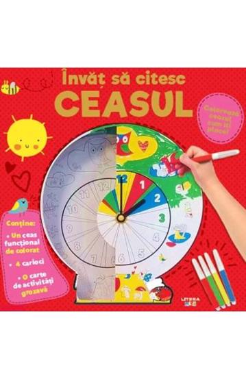 Invat sa citesc ceasul. Coloreaza ceasul cum iti place!