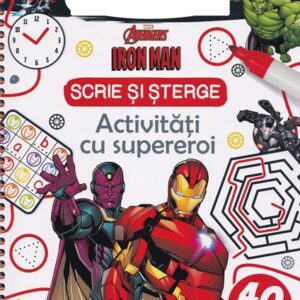 Iron Man. Activitati cu supereroi. Scrie si sterge