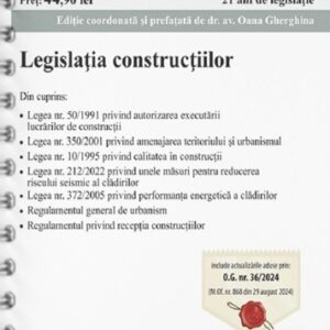 Legislatia constructiilor Act.30 Septembrie 2024