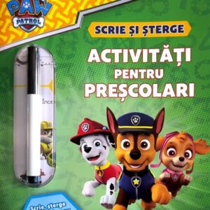 Patrula Catelusilor. Activitati pentru prescolari. Scrie si sterge