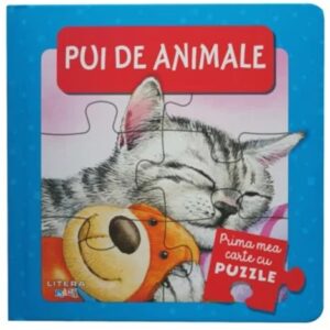 Prima mea carte cu puzzle. Pui de animale