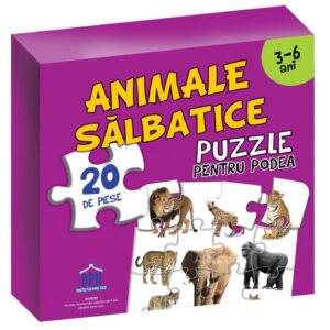 Puzzle pentru podea - Animale sălbatice - 3-6 Ani